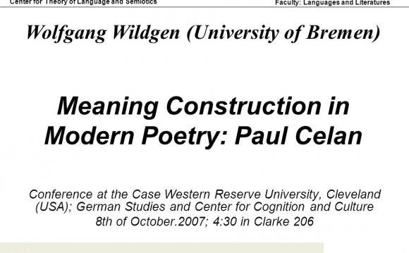 Modern Poetry: Paul Celan